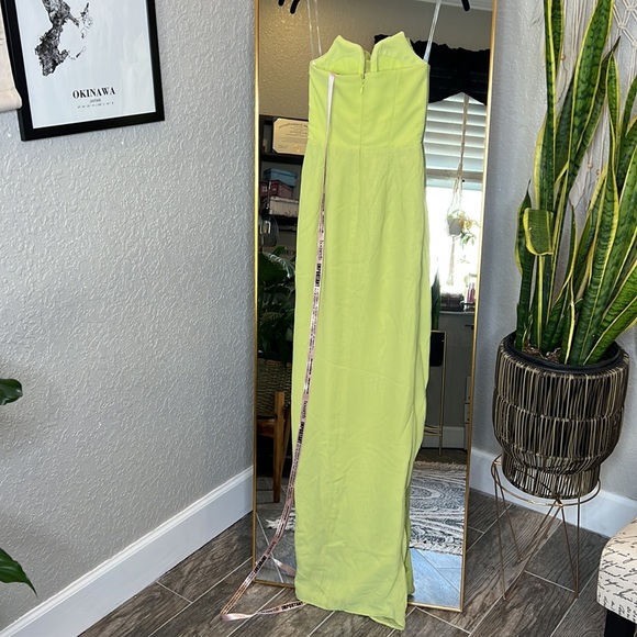 House of CB Adrienne Lime Green Strapless Dress NWOT - Picture 7 of 9